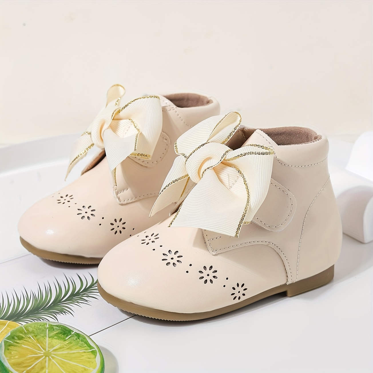 Trendy Cute Bowknot Boots For Girls, Comfortable Breathable Boots For Indoor Outdoor Travel, Spring And Autumn