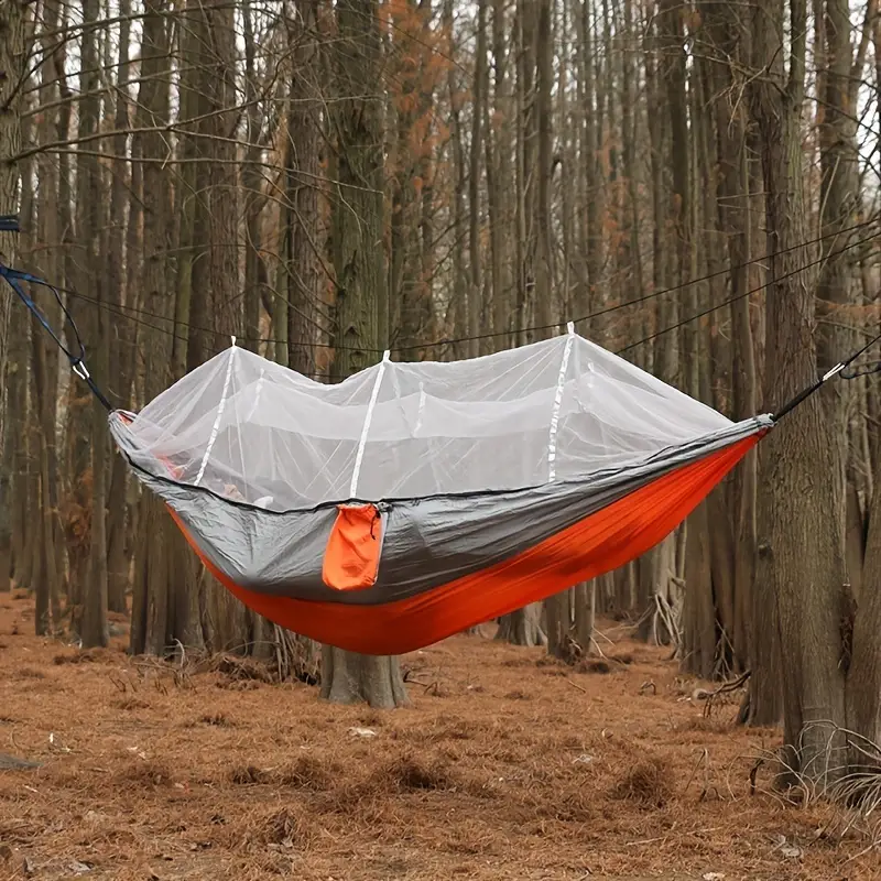 Anti Rollover Double Hammock With Mosquito Net For Outdoor Camping And Home  Use, Check Out Today's Deals Now