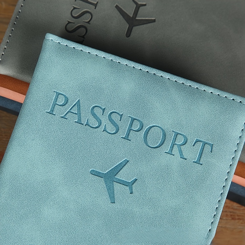 Funda Pasaporte Viaje En Avión Funda Pasaporte Hombre Mujer - Temu