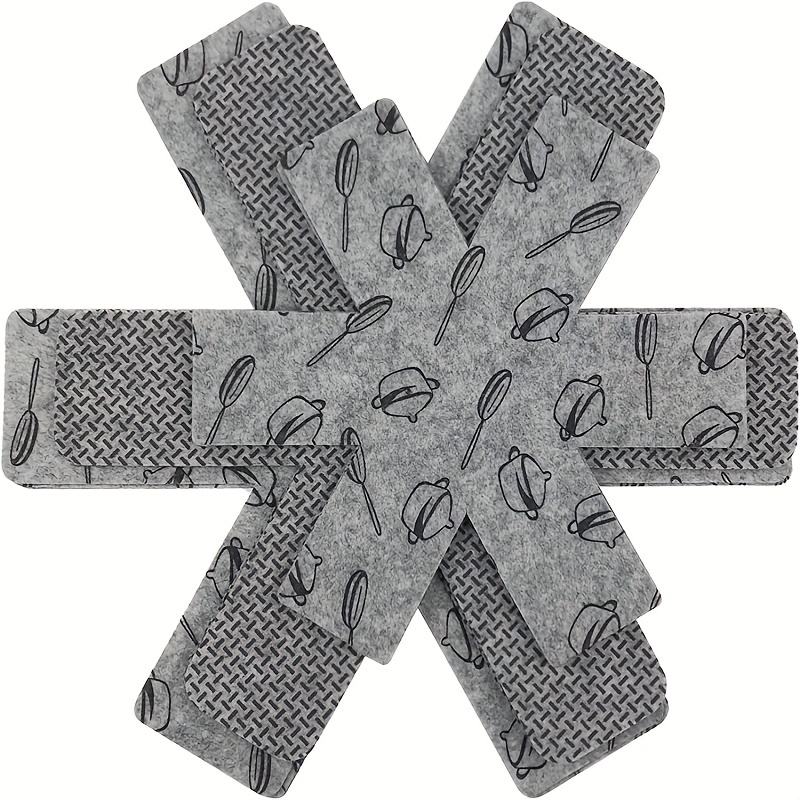 Anti Slip Pot and Pan Protectors 3 Sizes Gray
