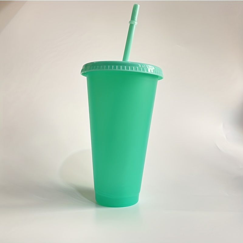 Color Changing Tumbler With Lid And Straw, Temperature Sensitive Cup, Large  Capacity Pp Plastic Straw Cups, Fashionable Water Cup, - Temu