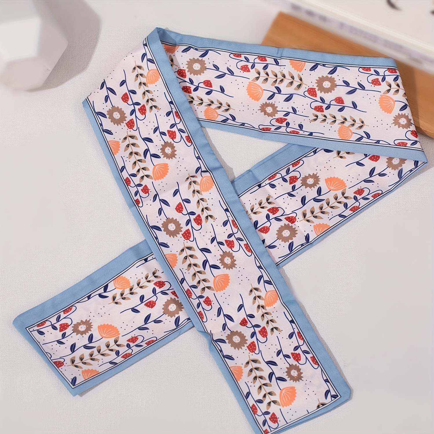 Cherry Pattern Headscarf Silky Scarf Retro Hair Accessories Headband