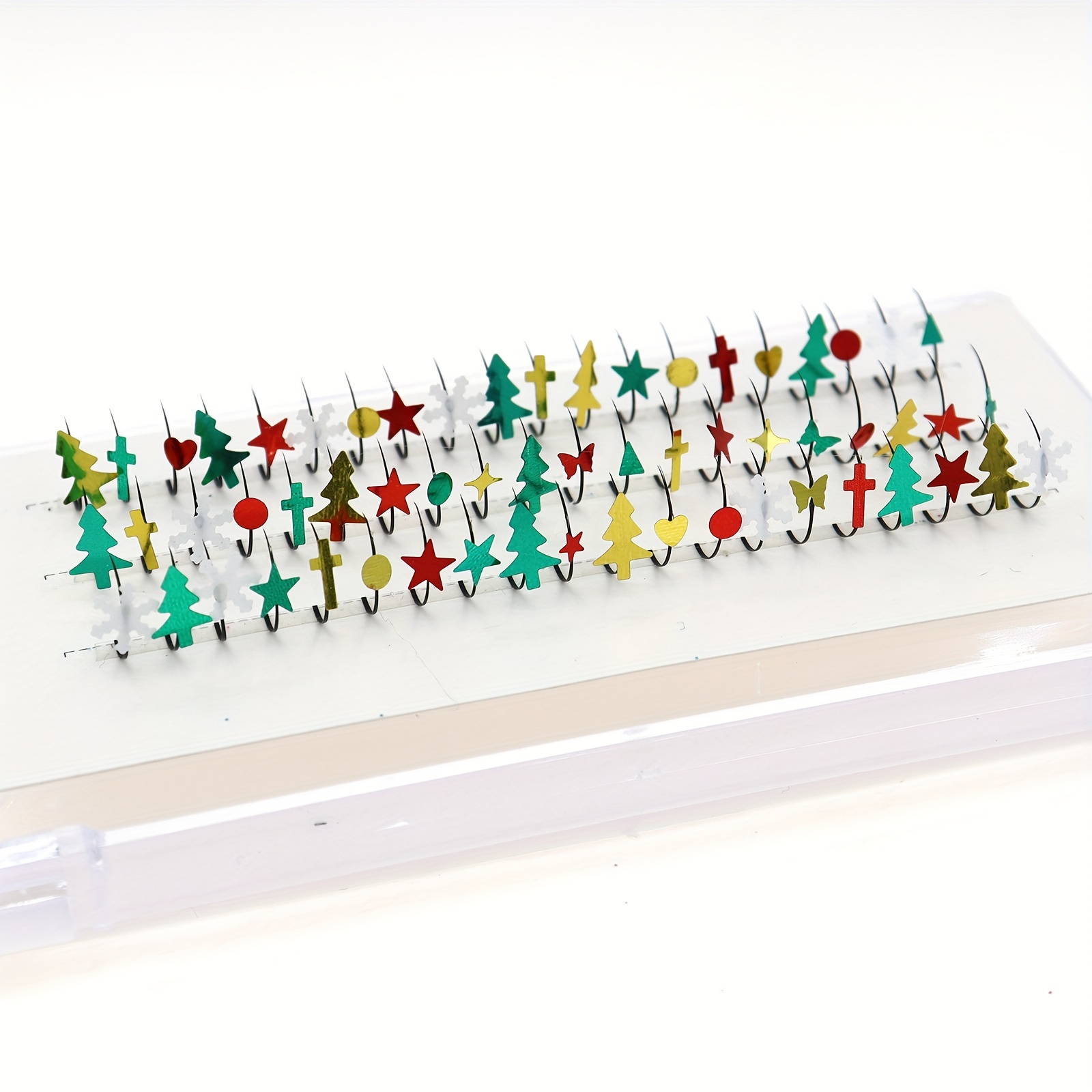 Christmas Sequin Lashes Glitter False Eyelash 60pcs 10-15mm Individual Lashes