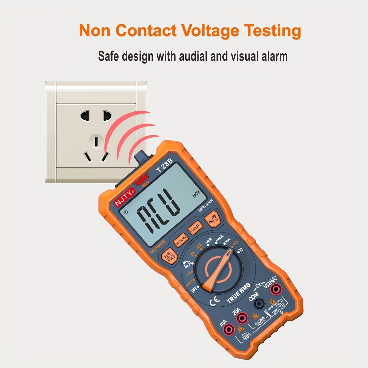 Digital Multimeter Trms 6000 Counts Measures Voltage Current - Temu