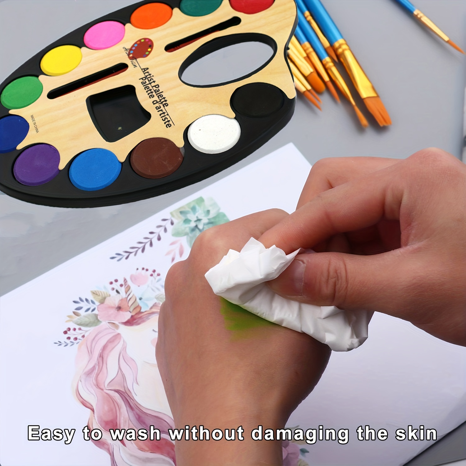 Watercolor Paint Set Horseshoe Paint Disc Solid Watercolor - Temu