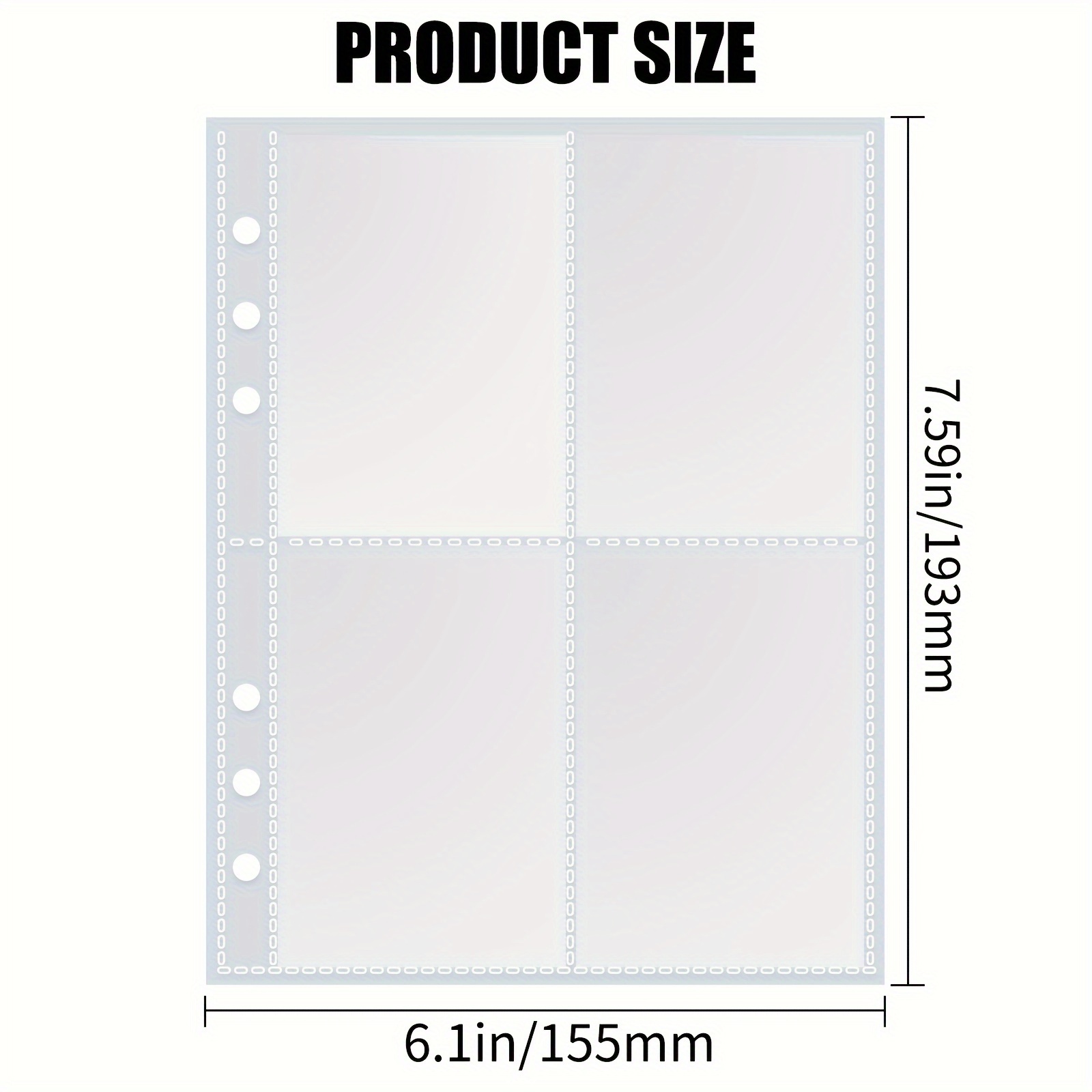 400 Pockets Ultra Clear Trading Card Sleeves Binder Sheets 4 - Temu