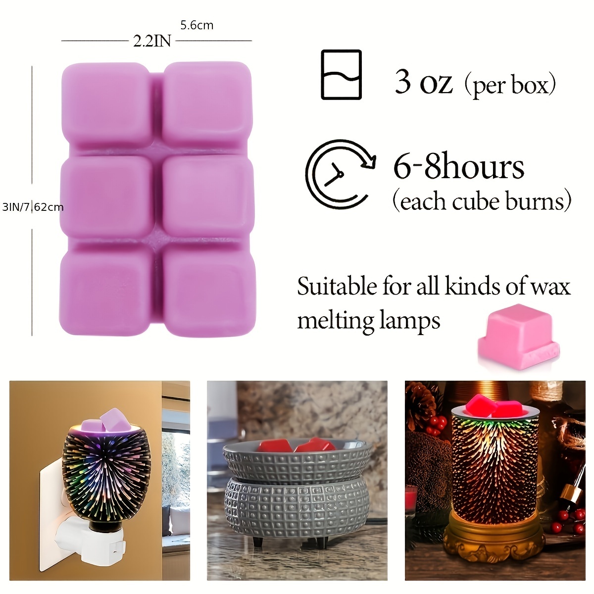 Aromatherapy Wax Melting Various Wax Heaters Cube Lavender - Temu