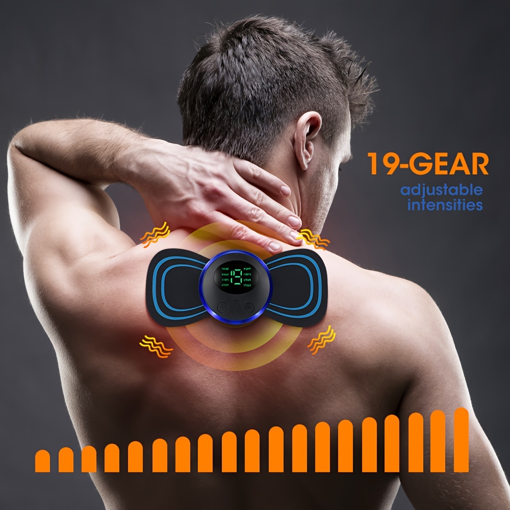 Ems Pulse Neck Massage Patch Pulse Cervical Muscle Stimulator Portable  Relief Pain Body Massager Low Frequency Relaxation Tool