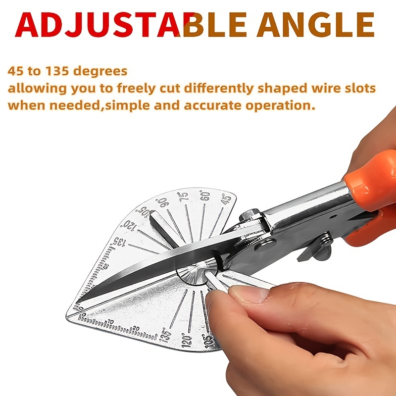 Multi Angle Miter Shears, 45-135 Degree Adjustable Angle Chisel