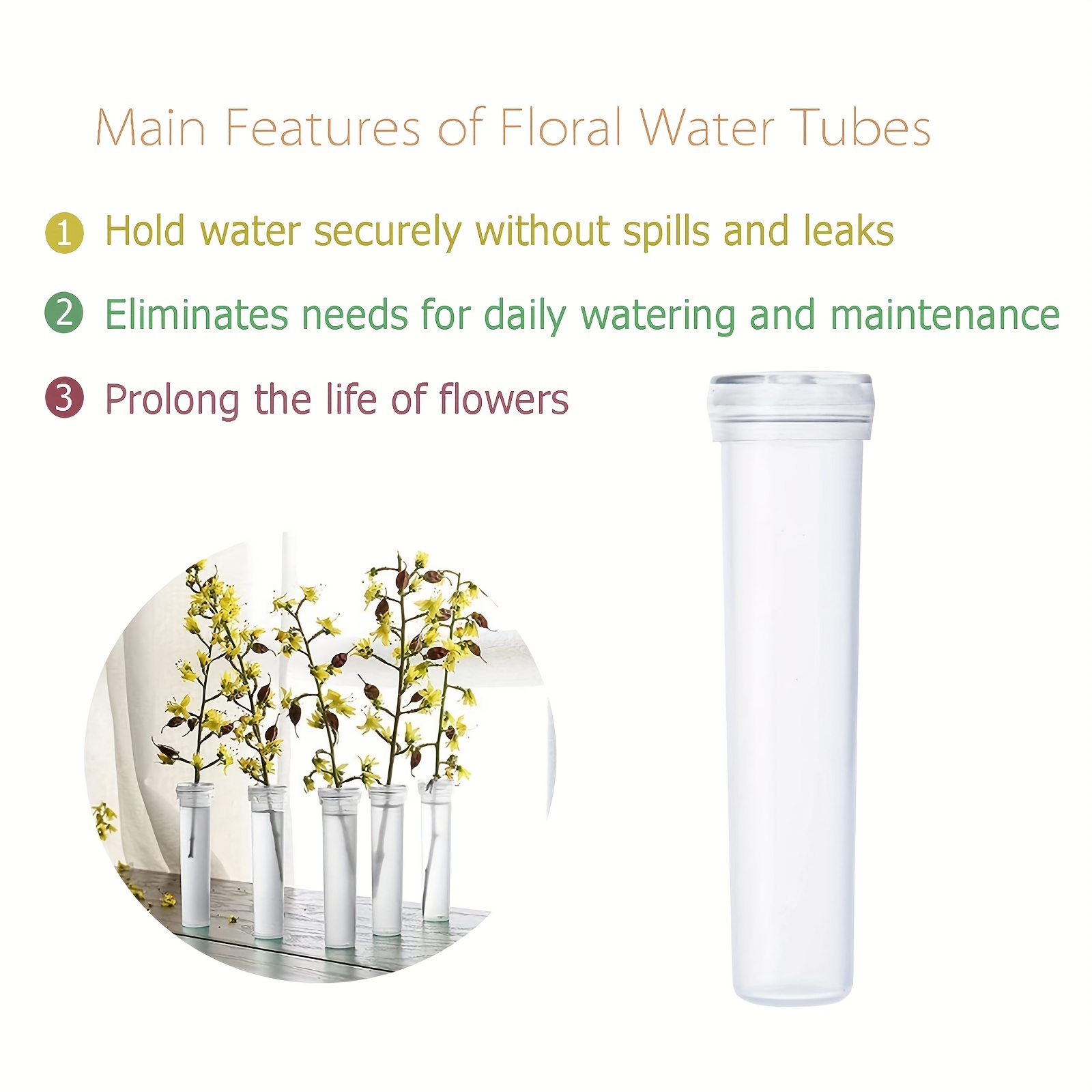 Flower Water Tubes Thickened Large Capacity Plastic Water - Temu United  Arab Emirates