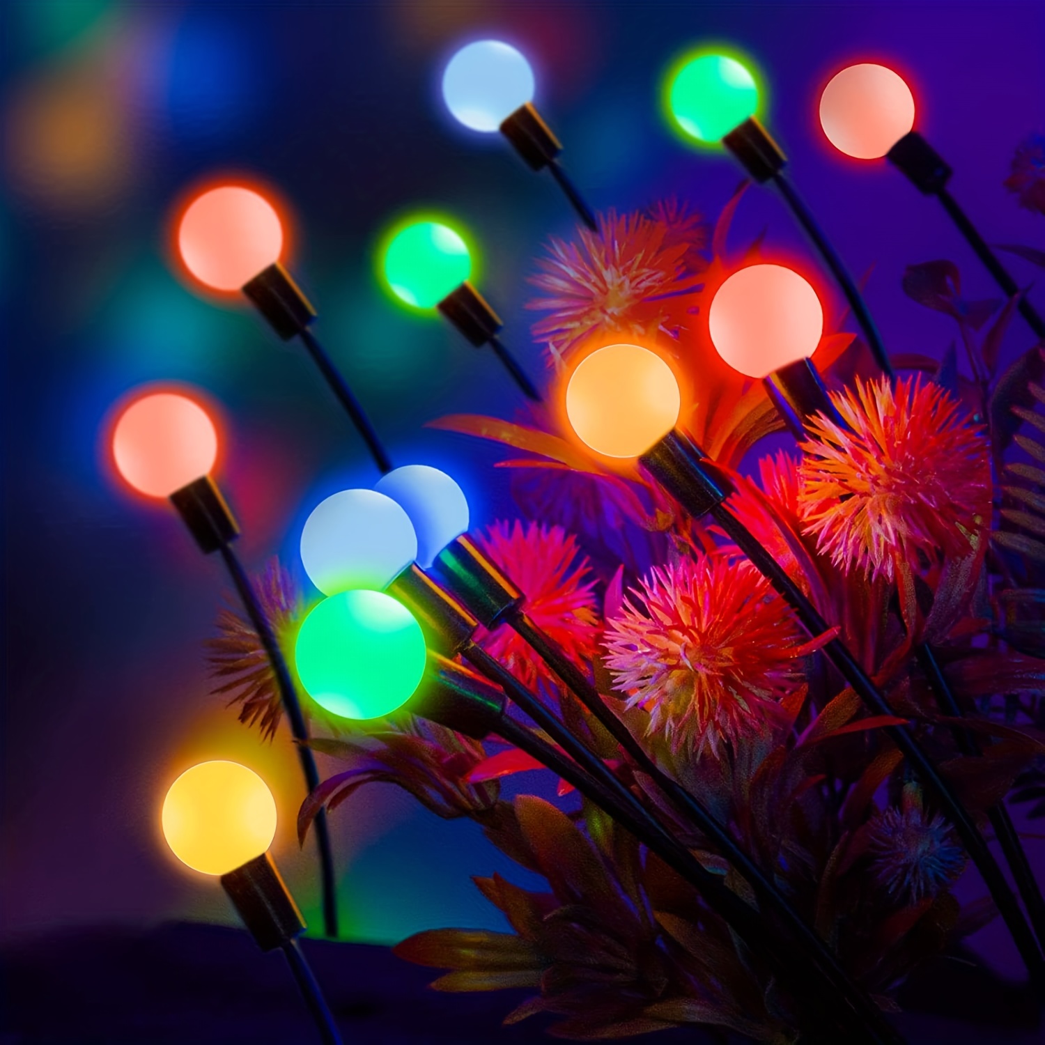 Estas luces solares en forma de flor llenarán de color tu jardín