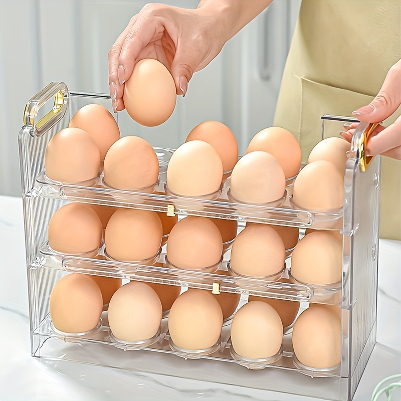 3 layer Egg Holder For Refrigerator Egg Storage Box For - Temu