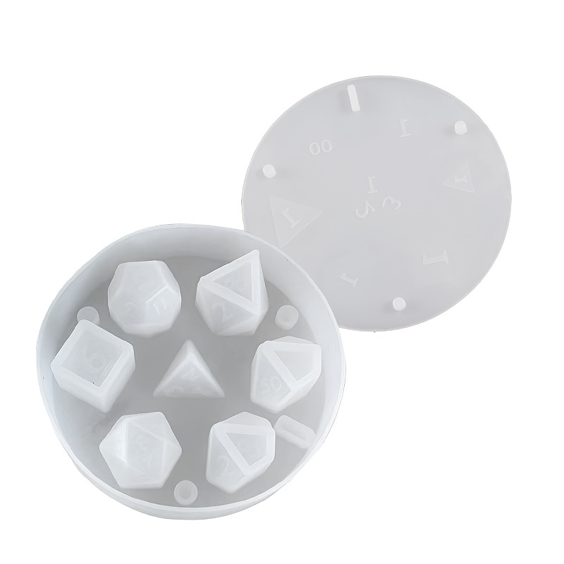 CRASPIRE Silicone Dice Molds, Resin Casting Molds, For UV Resin, Epoxy  Resin Jewelry Making, Polygon Dice, White, 29x21x25mm