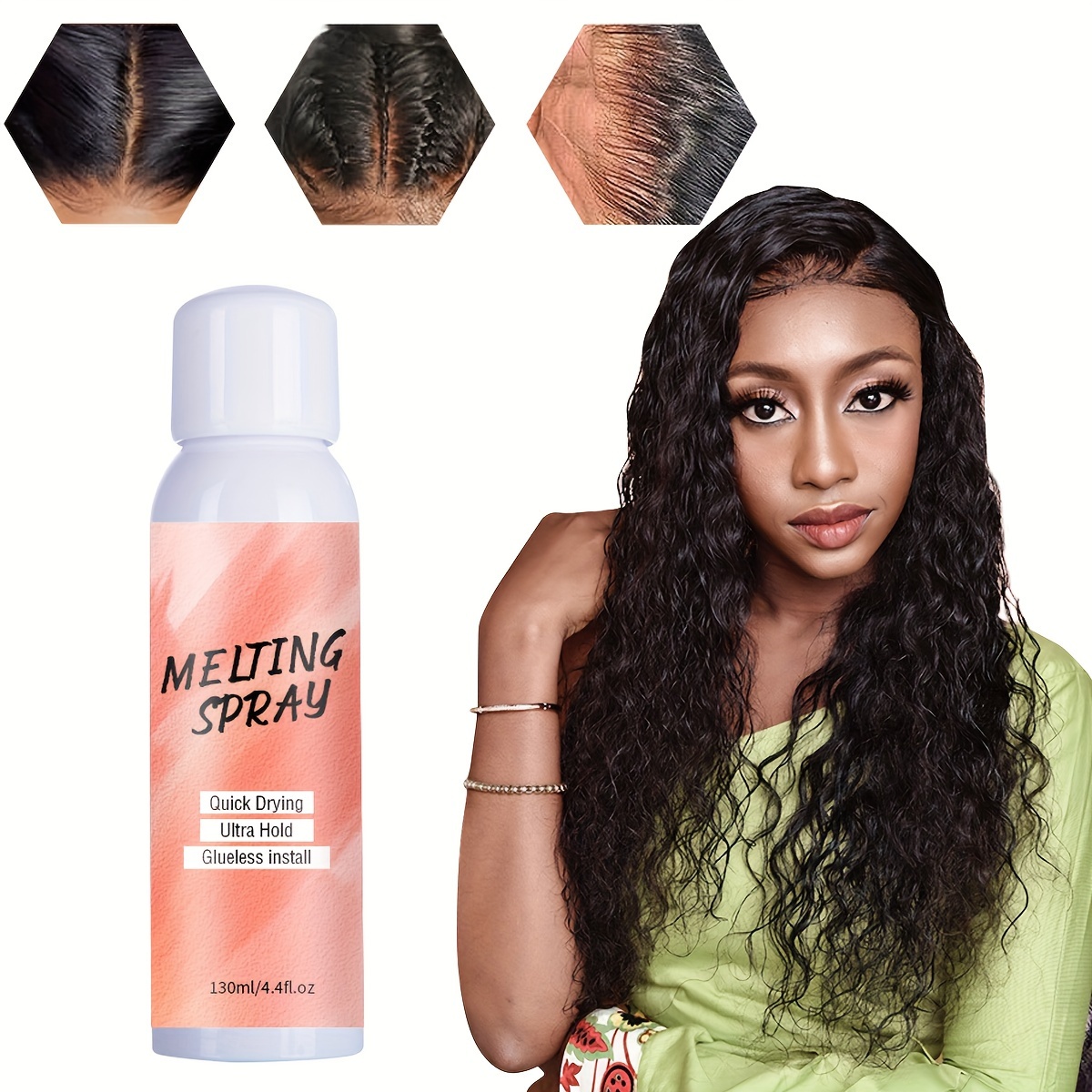 Melting Spray For Lace Wigs Glueless Install Waterproof Quick