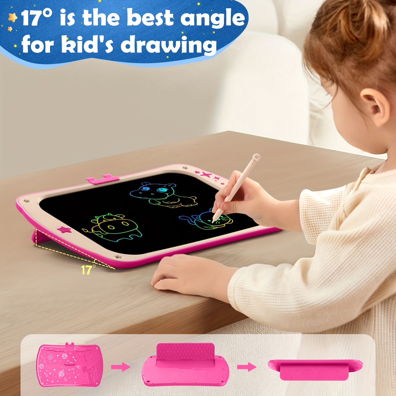 Toys for 3-6 Years Old Girls Boys,LCD Writing Tablet Doodle Board