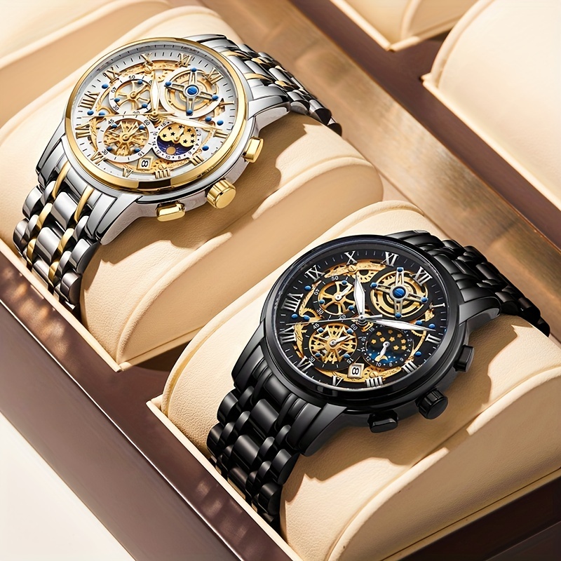 Cheap 2023 Men Watch Top Brand Luxury Sports Quartz Mens Watches Full Steel  Waterproof Chronograph Wristwatch Men Relogio Masculino