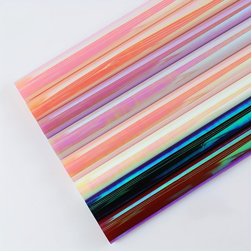 Rainbow laser gradient Symphony film holographic paper flower