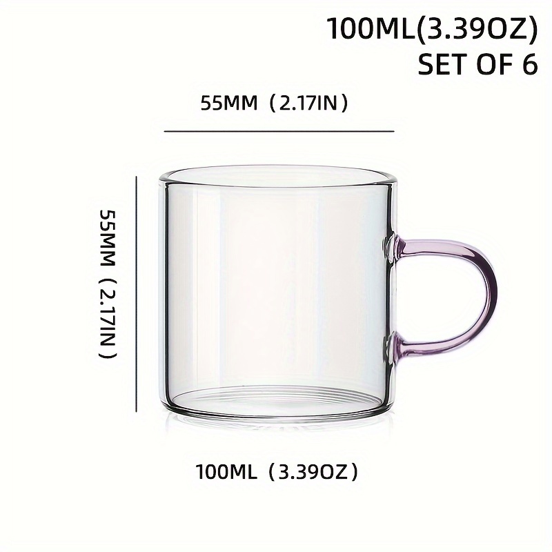 Espresso Cups, Glass Espresso Coffee Cups, Small Espresso Mugs