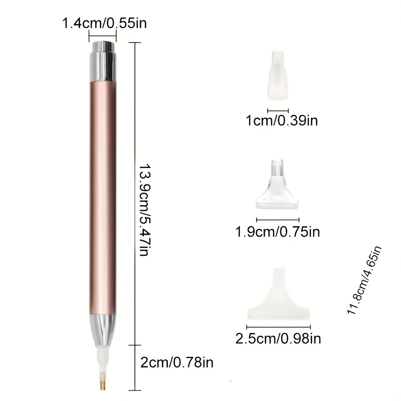 Diamond Painting Pen Point Drill Pen with Light 5D DIY Diamond Painting  Tool with 20 Pieces Painting Glue Clay 5 Pieces Replacement Pen Heads for  DIY Painting C…