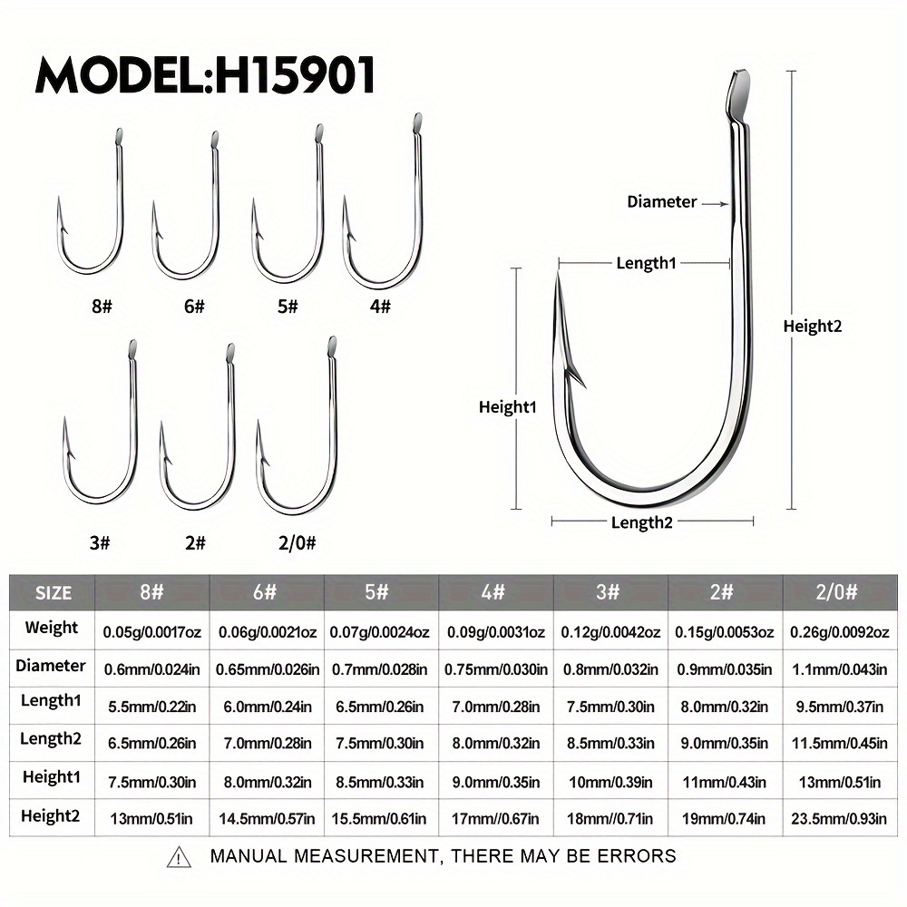 100pcs High Carbon Steel Long Shank Fishing Hooks With Barb For Trout Bass  Catfish Freshwater, Fishing Tackle