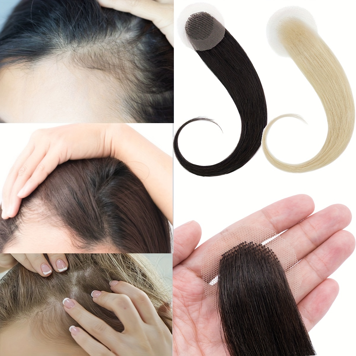 100 human hair lace front extensions invisible natural look straight hair pieces for alopecia areata coverage unisex adult suitable for all hair types   relax elegant straight hair realistic   details 5
