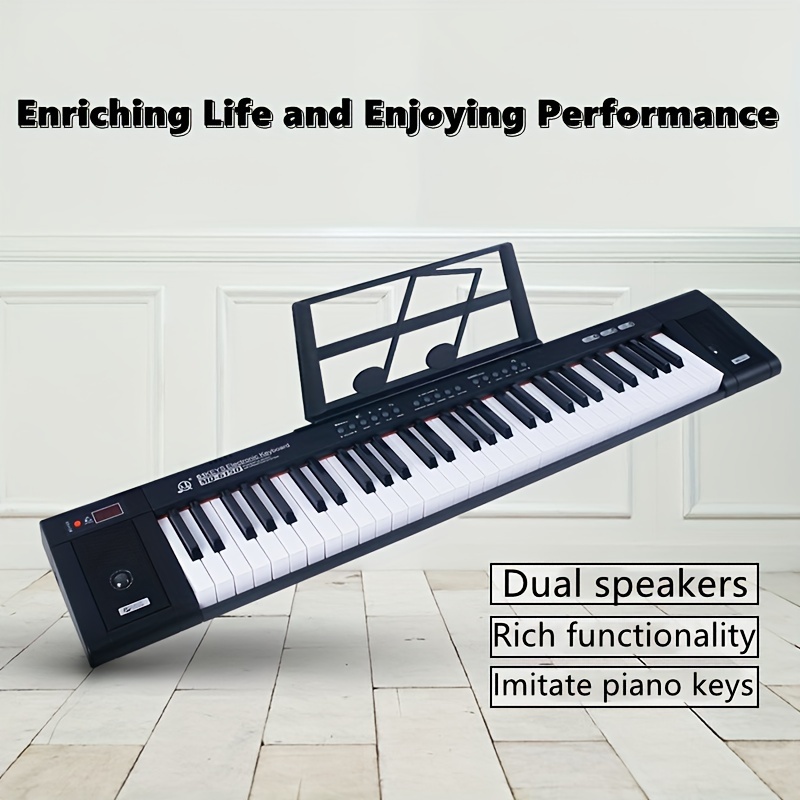 61 Keys Digital Electronic Keyboard Kids Multifunctional Electric Piano for  Student with Microphone Function Musical Instruments