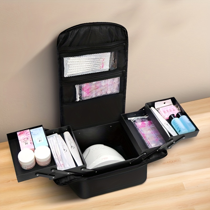 Portable Travel Makeup Bag Professional Cosmetic Multi-Storey Storage  Organiser