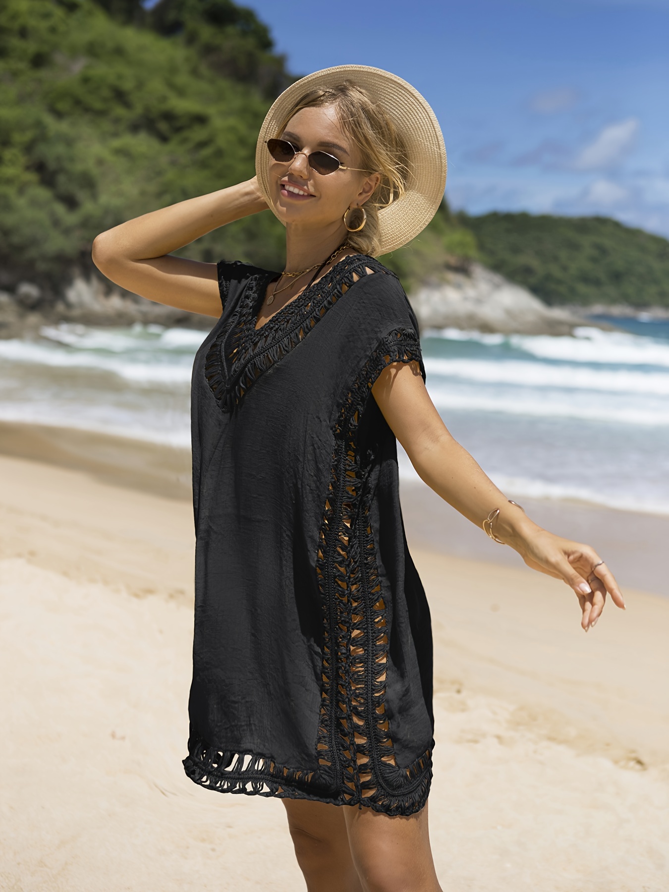 Sheer Swimsuit Cover Up - Temu Canada