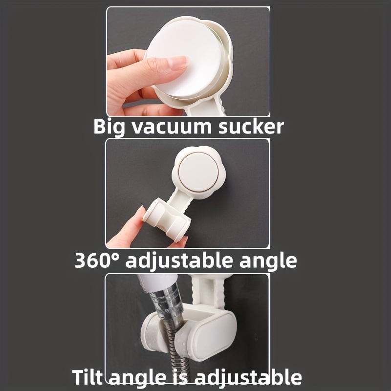 1pc Universal Silicone Suction Cup Shower Head Holder, Angle