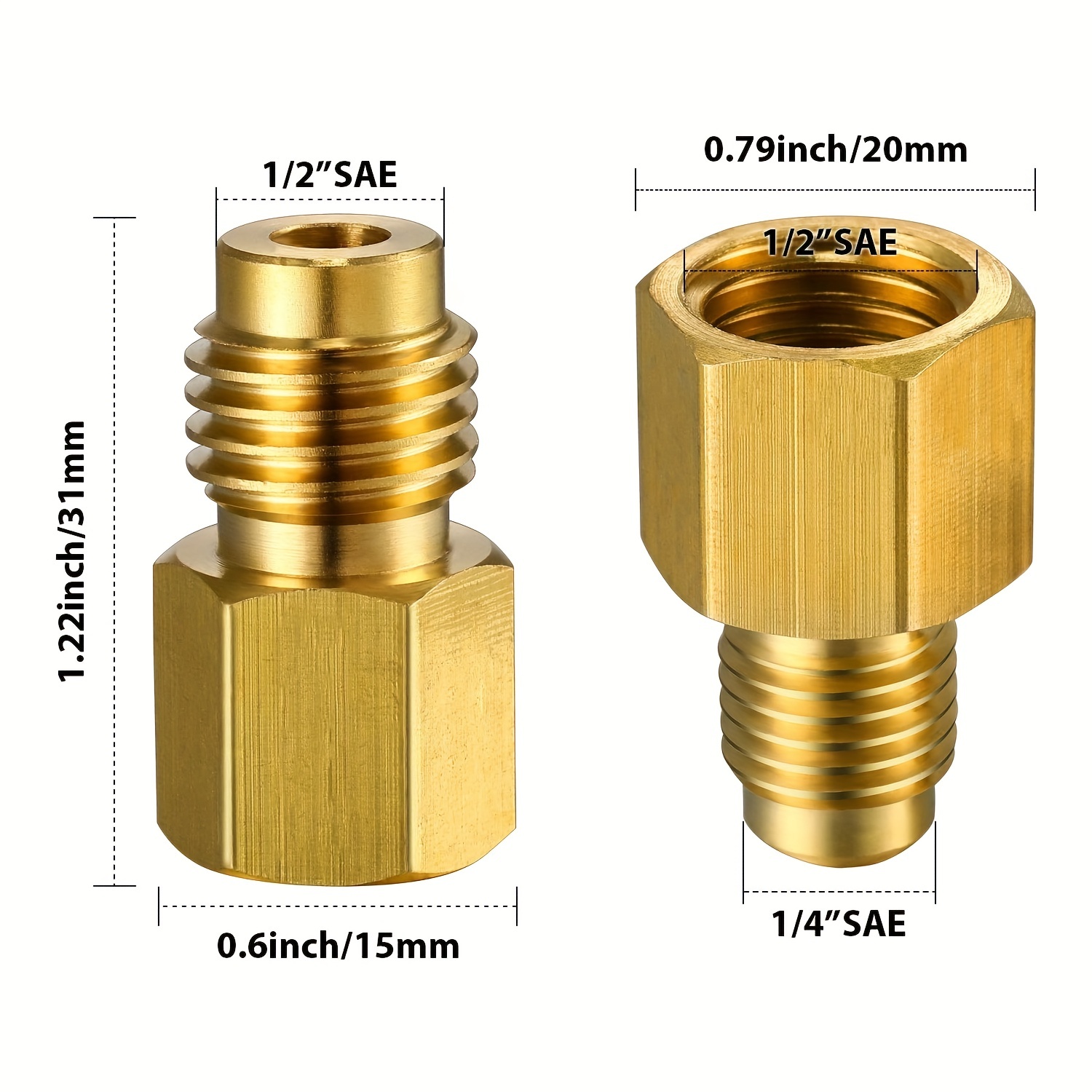 R134a To R1234yf Conversion Kit for AC Refrigerant, R1234yf Adapter  Fittings Brass Refrigerant Tank Adapter with Female and Male Adaptor Valve  Core : : Automotive