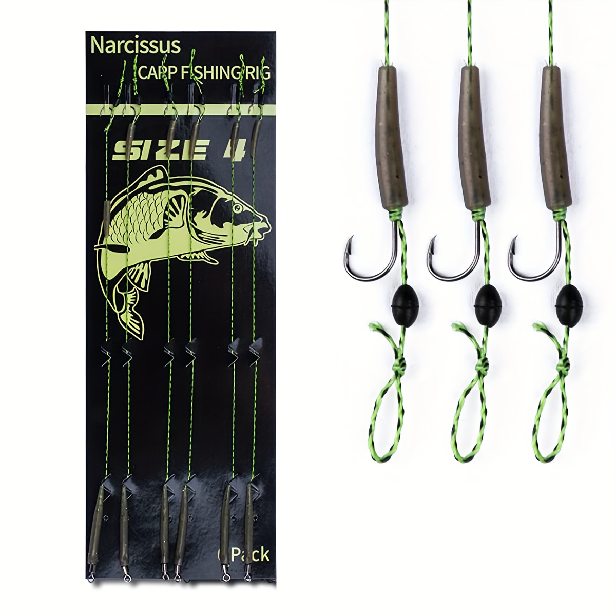 KMRESA High Carbon Steel Fishing Hooks with 5 Small Hooks Rigs