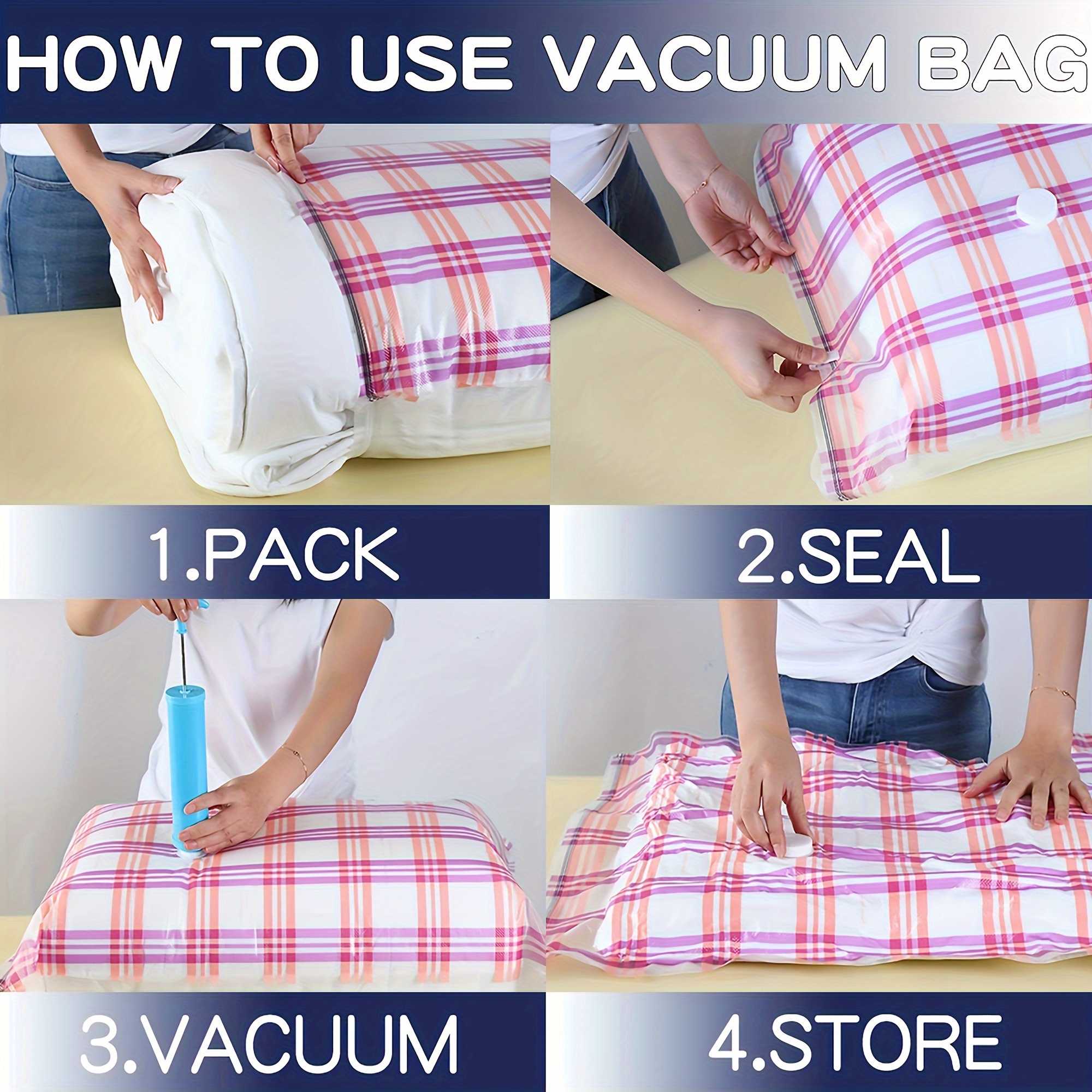 Jumbo Vacuum Seal Storage Bags - 2 Pack