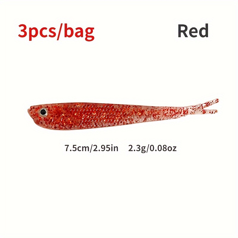 50 PCS Plastic Soft Fishing Lure, Lifelike Forked Tail Minnow, Fishing  Baits Tackle for Saltwater and Freshwater Bass, Crappie, Walleye, or Trout
