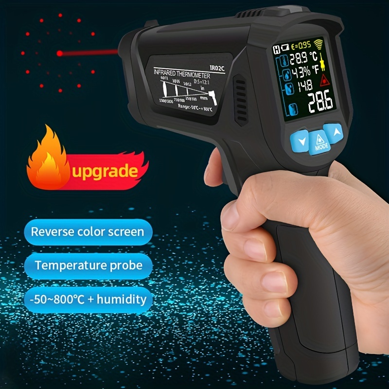 Infrared Thermometer Gun, Handheld Heat Temperature Gun Non-contact For  Industrial, Cooking Tester, Pizza Oven, Automotive, Hvac, Grill& Engine -  Laser Surface Temp Reader -50°c ~ 400°c- Not For Humans - Temu
