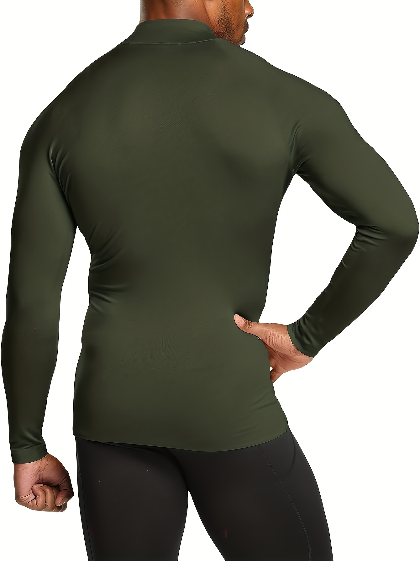 Trendy and Organic long sleeve mock neck compression shirt for All