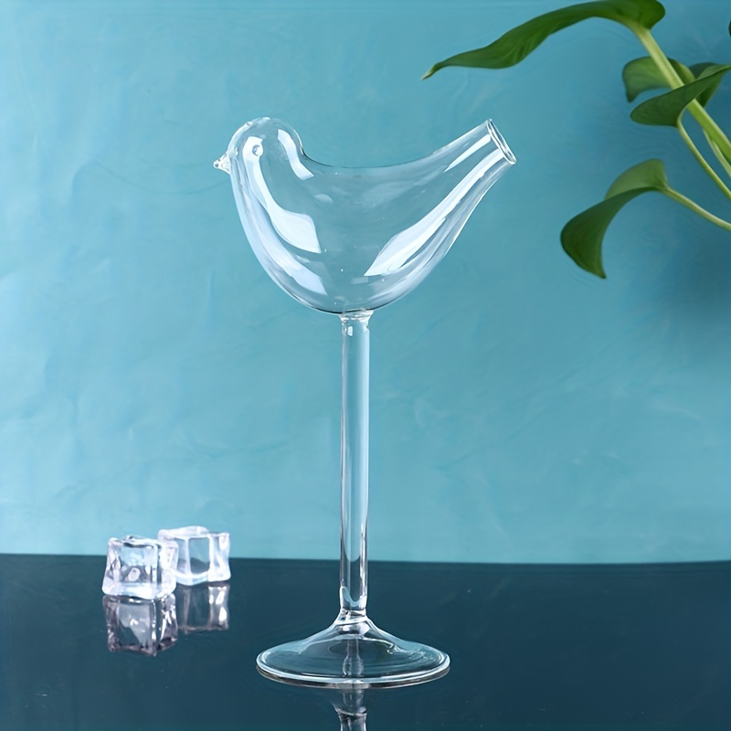 drinking bird shaped glasses wine glass