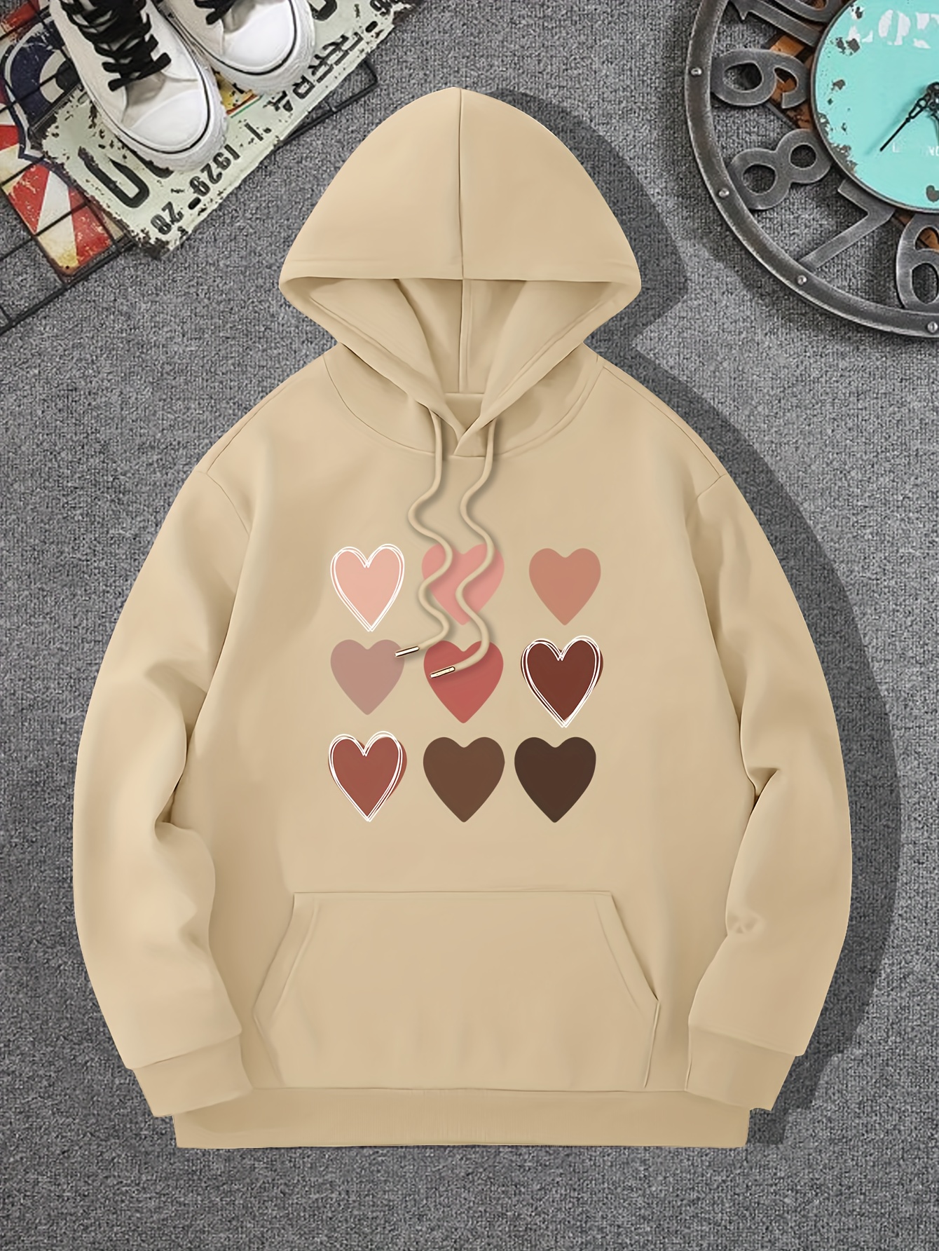 Love Heart Print Hoodie Cool Hoodies For Men Mens Casual Graphic Design  Pullover Hooded Sweatshirt With Kangaroo Pocket Streetwear For Winter Fall  As Gifts - Men's Clothing - Temu