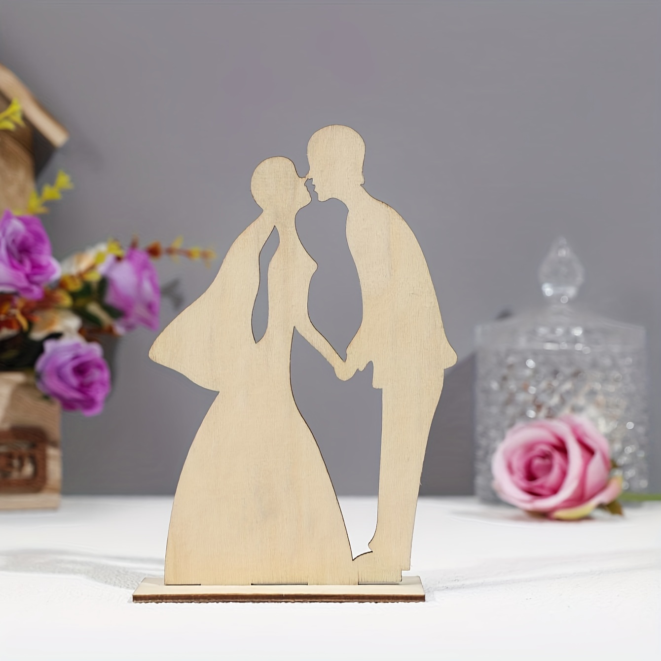 4 Pezzi/set Fai Da Te In Legno, Decorazioni Per La Casa A Forma Di Cuore,  Regali Per Matrimoni E San Valentino