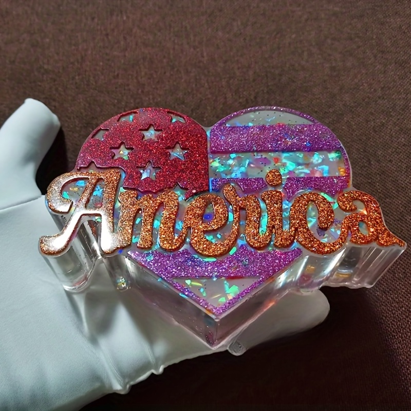 America Flag Heart Car Molds Silicone Molds Silicone Epoxy - Temu