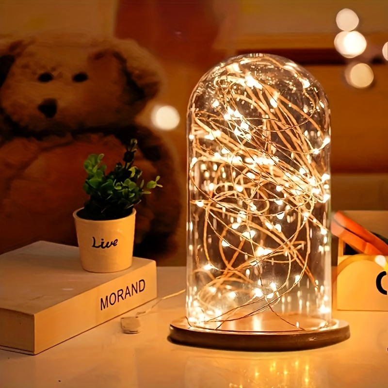 Luci colorate di Natale in stile nordico Led Piccole luci dell'albero  Decorazione della stanza Piccole lampade da tavolo Luci dell'albero del  grano di riso Stelle Piccole stringhe di luce notturna