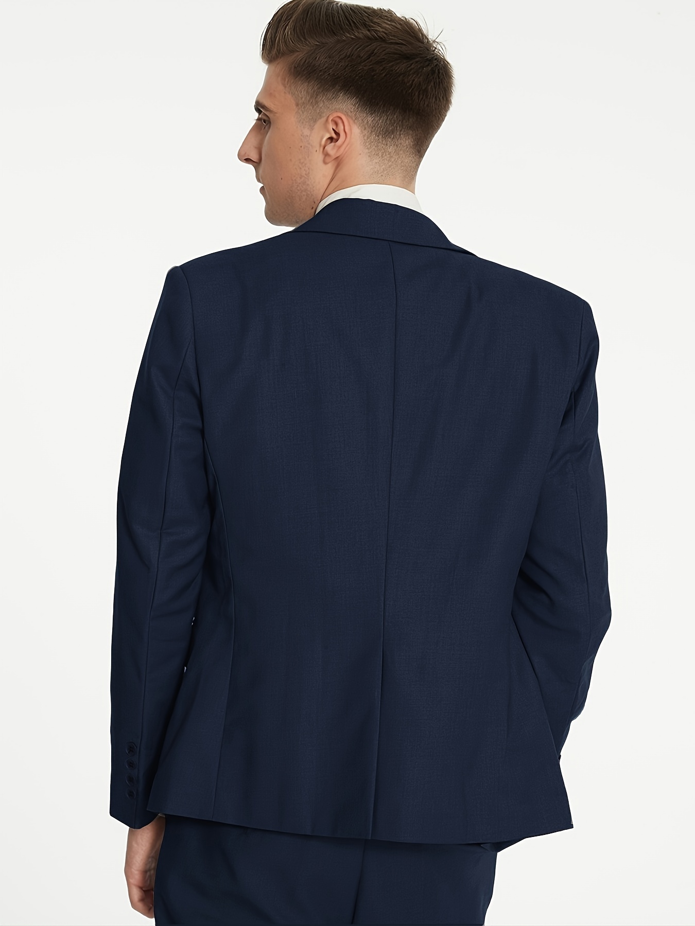Buy Men Blue Slim Fit Solid Formal Blazer Online - 757453