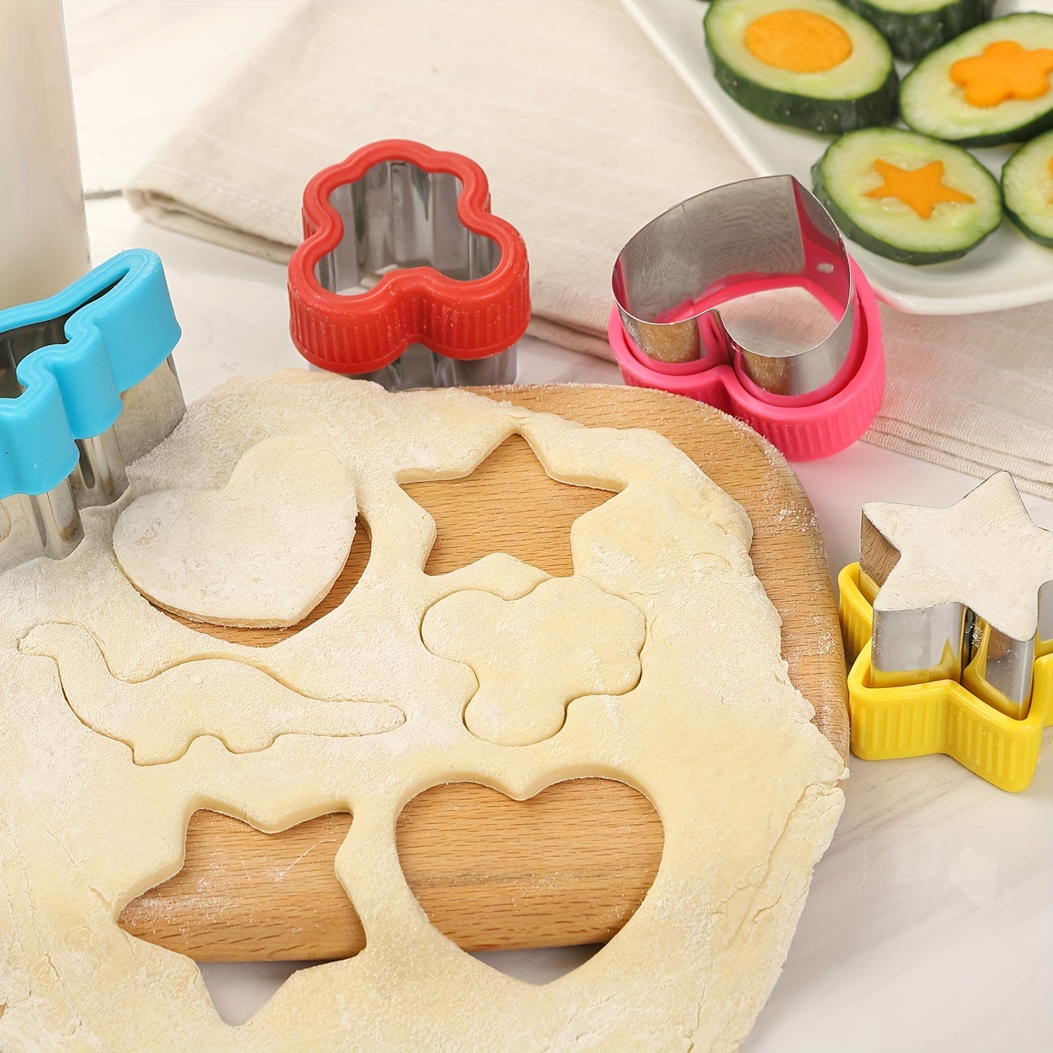 Vegetable Cutter Shapes Set, Mini Cookie Cutter Set, 8pcs Flower