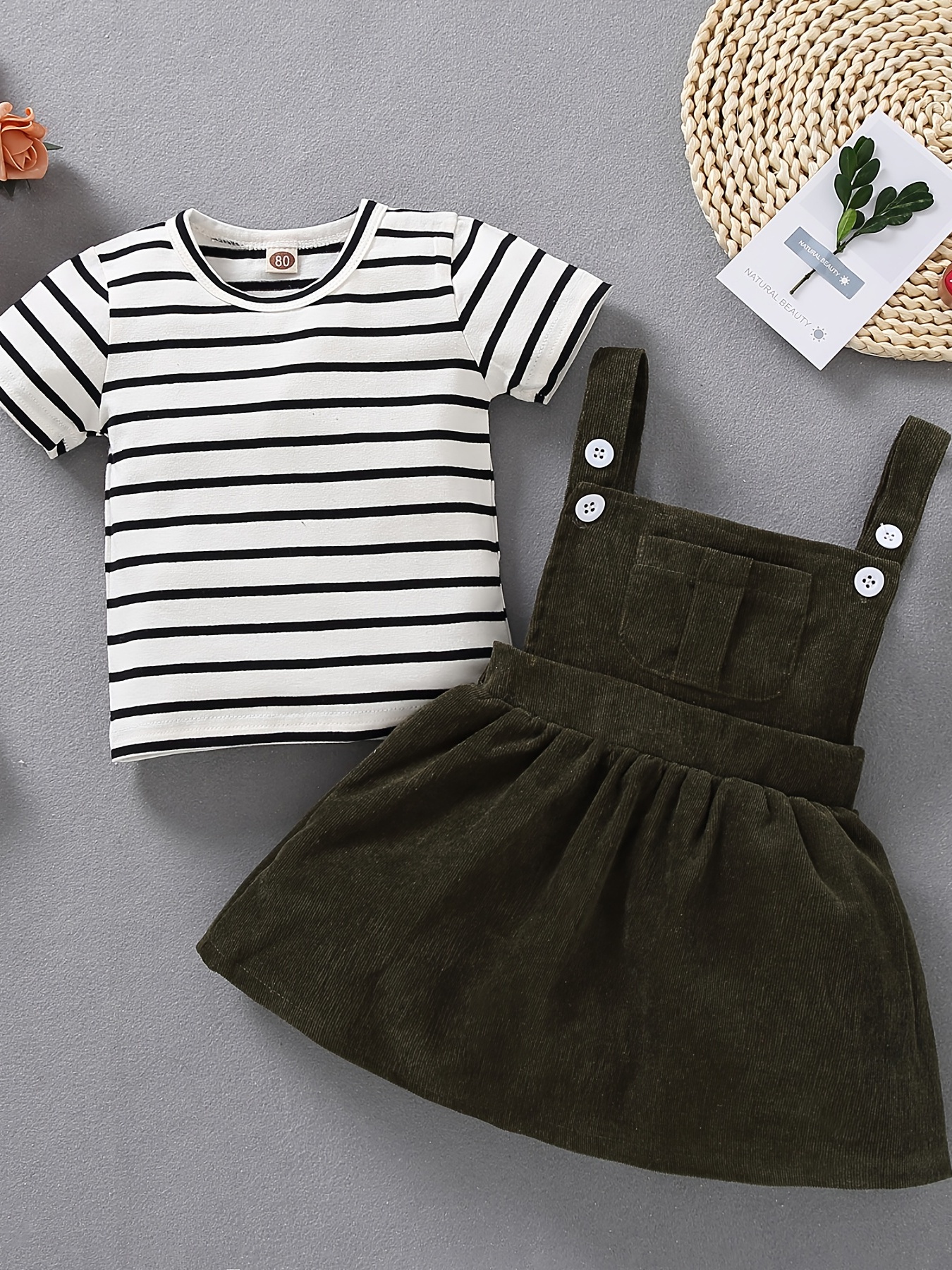 Discount Toddler Girls Striped T-Shirt Skirt