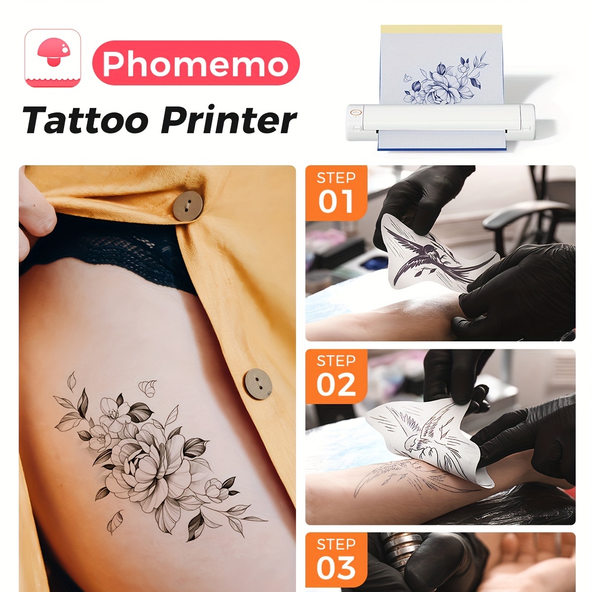 Cordless Tattoo Stencil Printer Rechargeable Tattoo Printer - Temu Japan