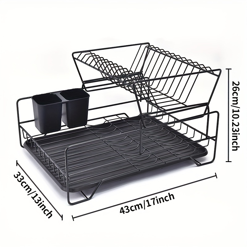 1pc Doppie File In Acciaio Inox Piatti Asciugatura Rack - Temu Italy
