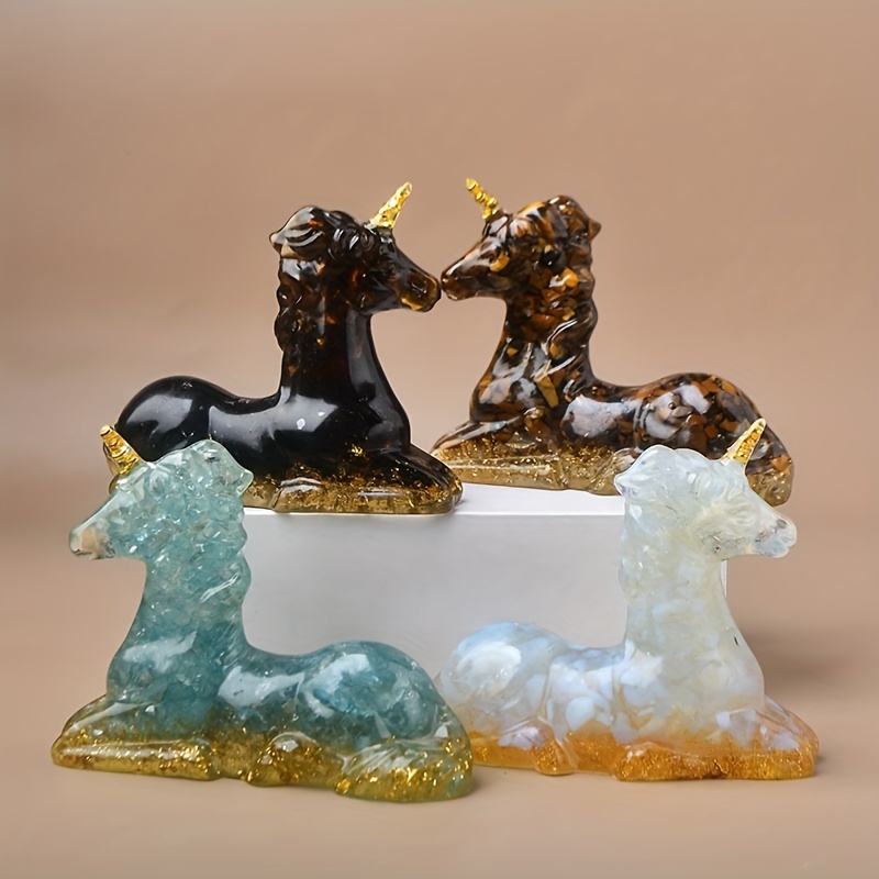 Licorne figurine cristalline lumineuse