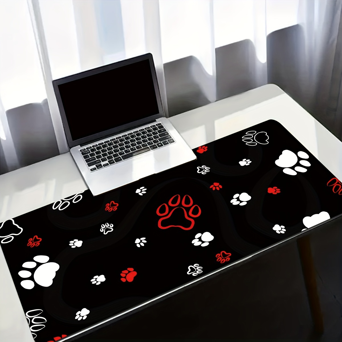 

1pc Cat Claw Print Large Game Electronic Sports Computer Large, Extended Thick Mouse Pad Desktop Pad Table Pad Non-slip Mouse Pad Washable Rubber Material Mouse Pad