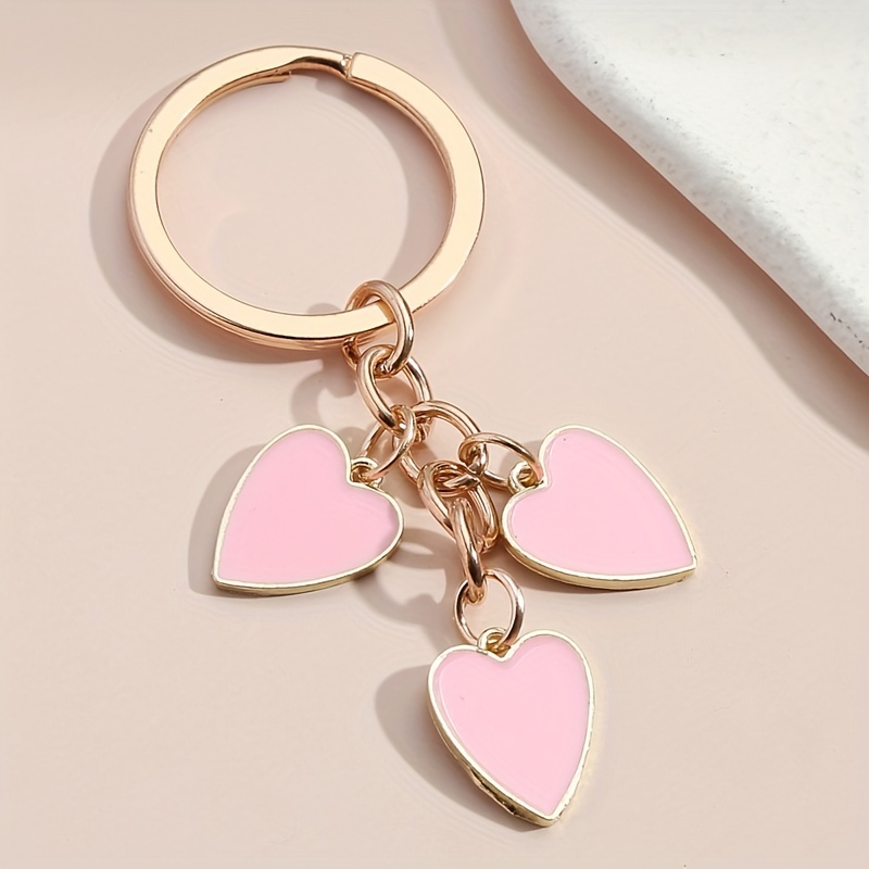 Heart Love Keychain Cute Key Ring Purse Bag Backpack Car Key Charm