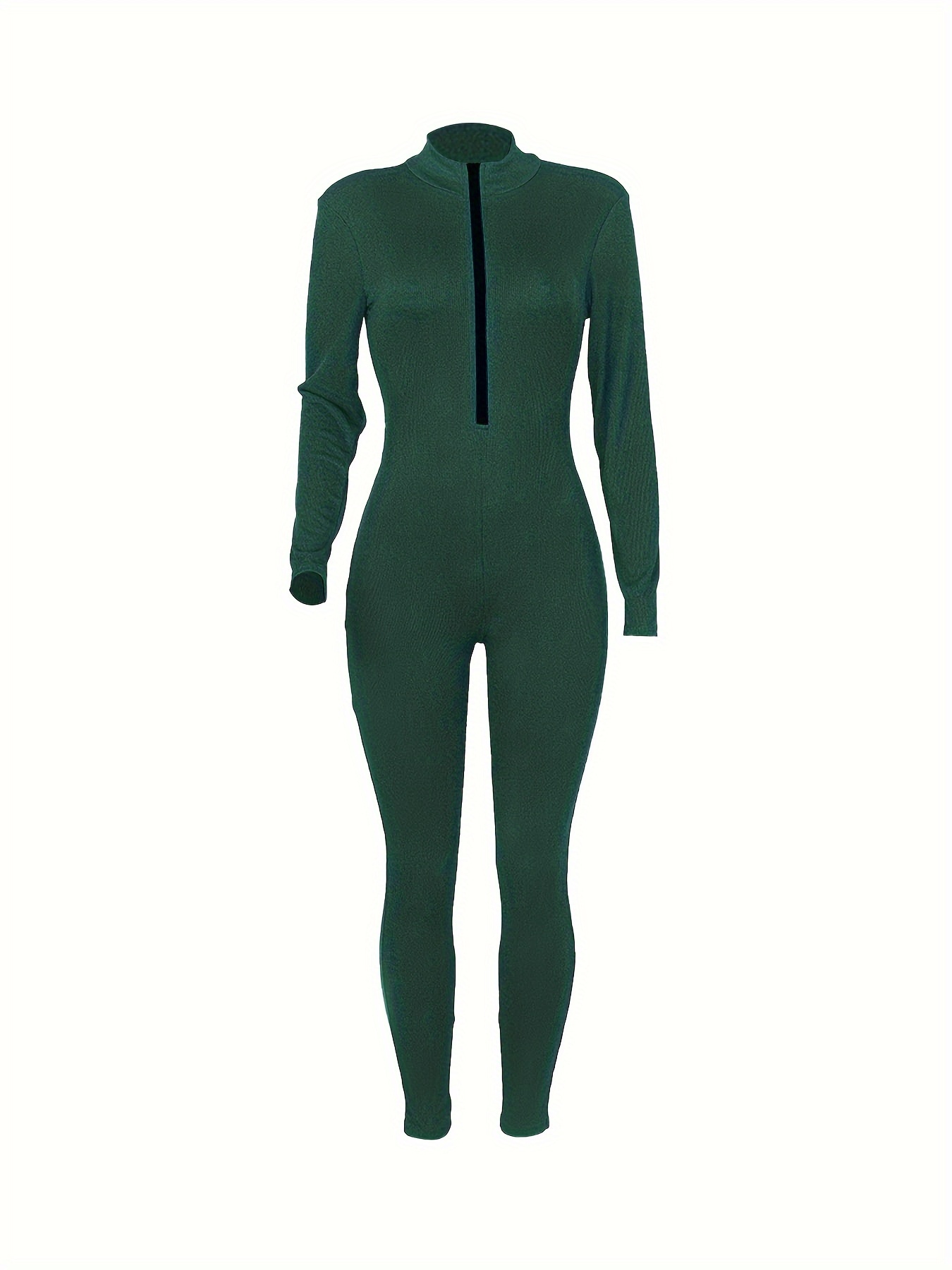 Jurllyshe Solid Color Short Sleeve Casual Fashion Zipper Jumpsuit