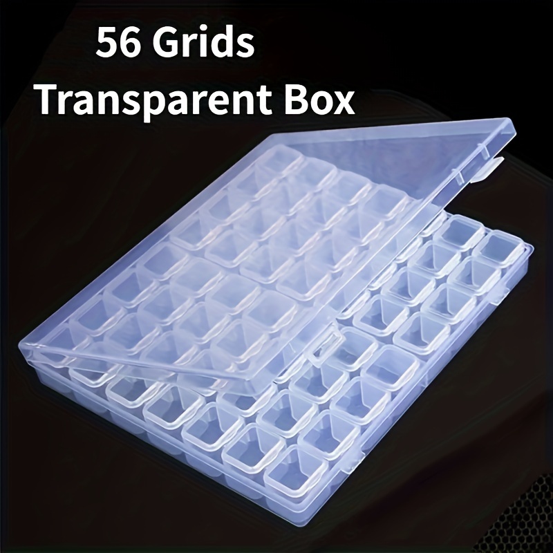 1pc Clear Diy 56-grid Storage Box For Screws, Small Parts, Jewelry, Nail  Art And Other Items